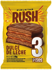 Alfajor Triple Negro Rush 55g 3 Pisos