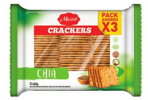 Crackers Tripack Chía 465g