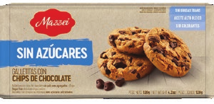 Cookies de Chips de Chocolate Sin Azúcares 110g